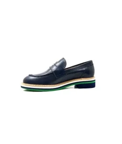 JHay 9102 Cuir Blue*Femme Mocassins