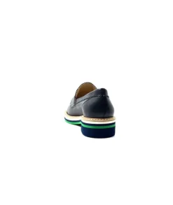 JHay 9102 Cuir Blue*Femme Mocassins