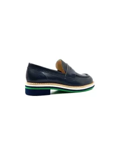JHay 9102 Cuir Blue*Femme Mocassins