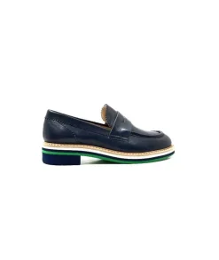 JHay 9102 Cuir Blue*Femme Mocassins