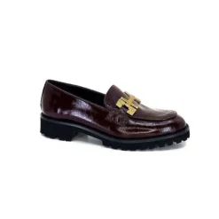 JHay 1155 Cuir Bordeaux*Femme Mocassins