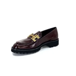 JHay 1155 Cuir Bordeaux*Femme Mocassins