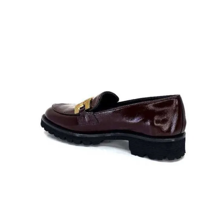 JHay 1155 Cuir Bordeaux*Femme Mocassins