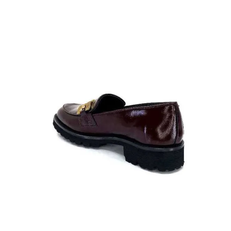 JHay 1155 Cuir Bordeaux*Femme Mocassins
