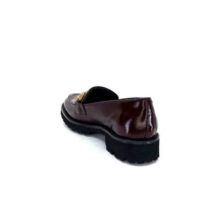 JHay 1155 Cuir Bordeaux*Femme Mocassins