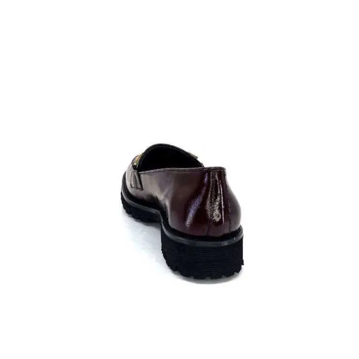 JHay 1155 Cuir Bordeaux*Femme Mocassins