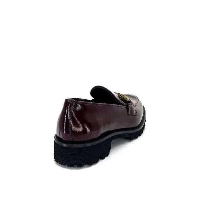 JHay 1155 Cuir Bordeaux*Femme Mocassins