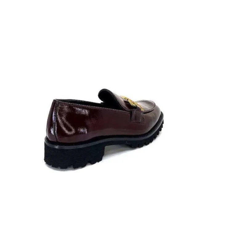 JHay 1155 Cuir Bordeaux*Femme Mocassins