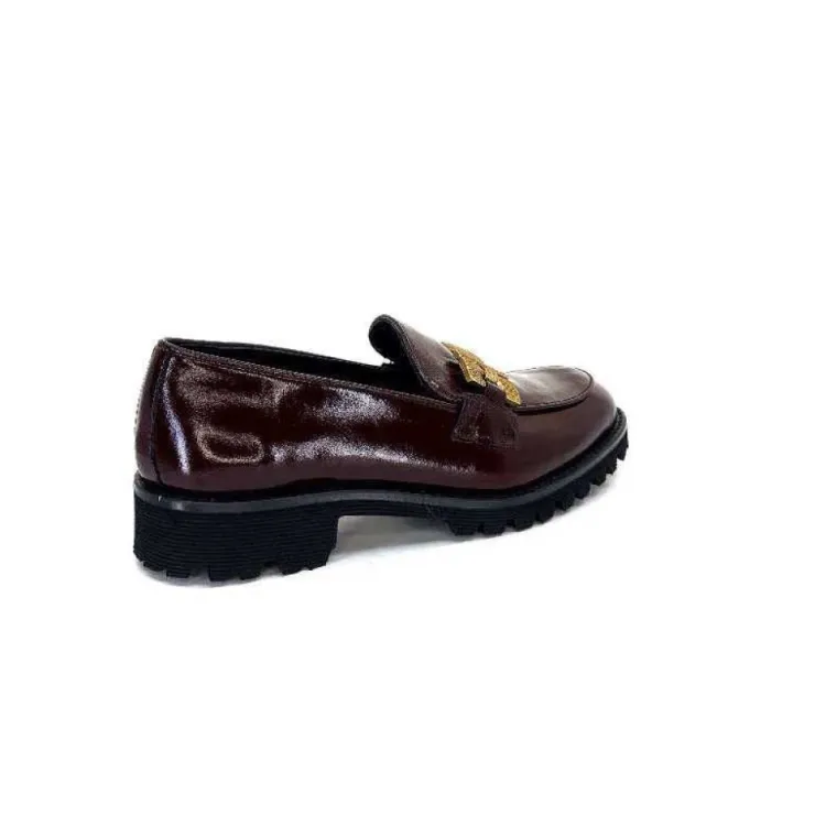 JHay 1155 Cuir Bordeaux*Femme Mocassins