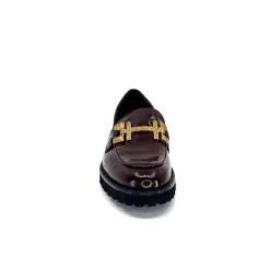 JHay 1155 Cuir Bordeaux*Femme Mocassins