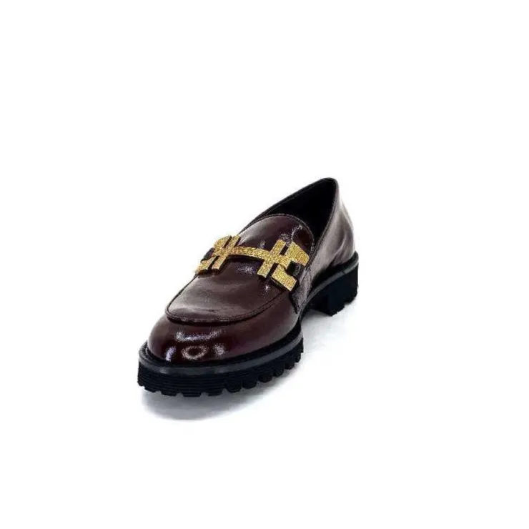 JHay 1155 Cuir Bordeaux*Femme Mocassins