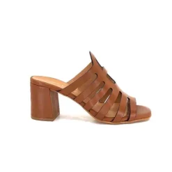 JHay 7672 Cuir Marron*Femme Mules