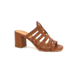 JHay 7672 Cuir Marron*Femme Mules