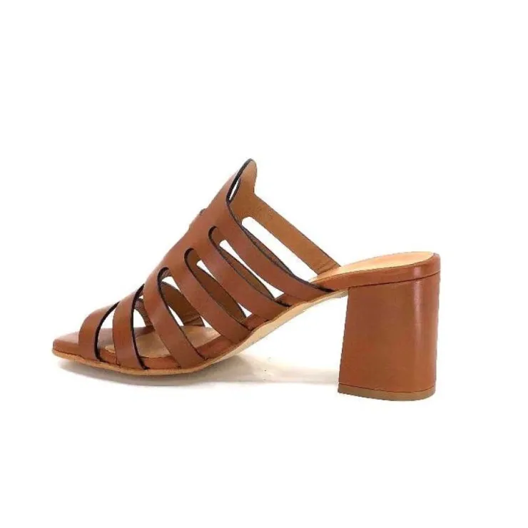 JHay 7672 Cuir Marron*Femme Mules