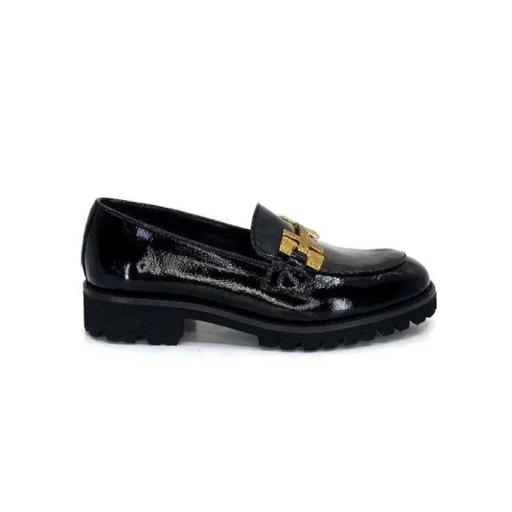 JHay 1155 Cuir Noir*Femme Mocassins