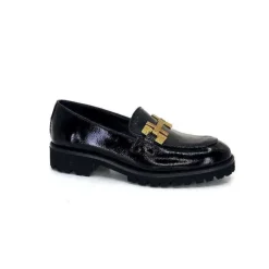 JHay 1155 Cuir Noir*Femme Mocassins