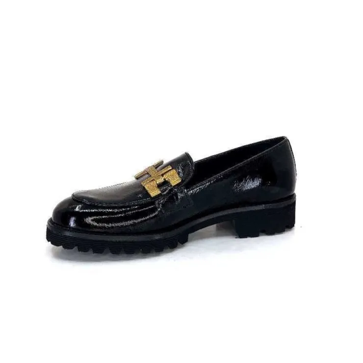 JHay 1155 Cuir Noir*Femme Mocassins