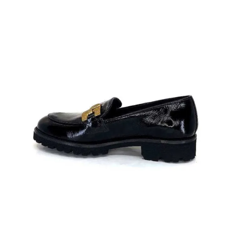 JHay 1155 Cuir Noir*Femme Mocassins