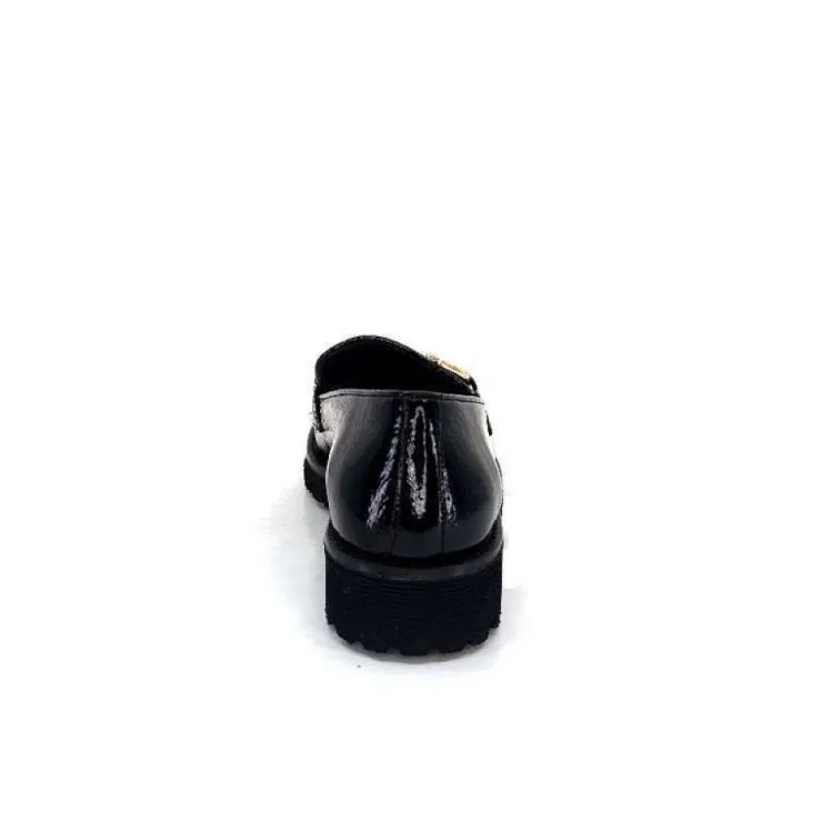 JHay 1155 Cuir Noir*Femme Mocassins