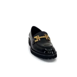 JHay 1155 Cuir Noir*Femme Mocassins