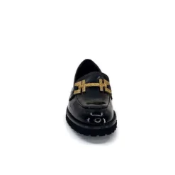JHay 1155 Cuir Noir*Femme Mocassins