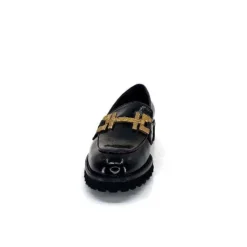 JHay 1155 Cuir Noir*Femme Mocassins