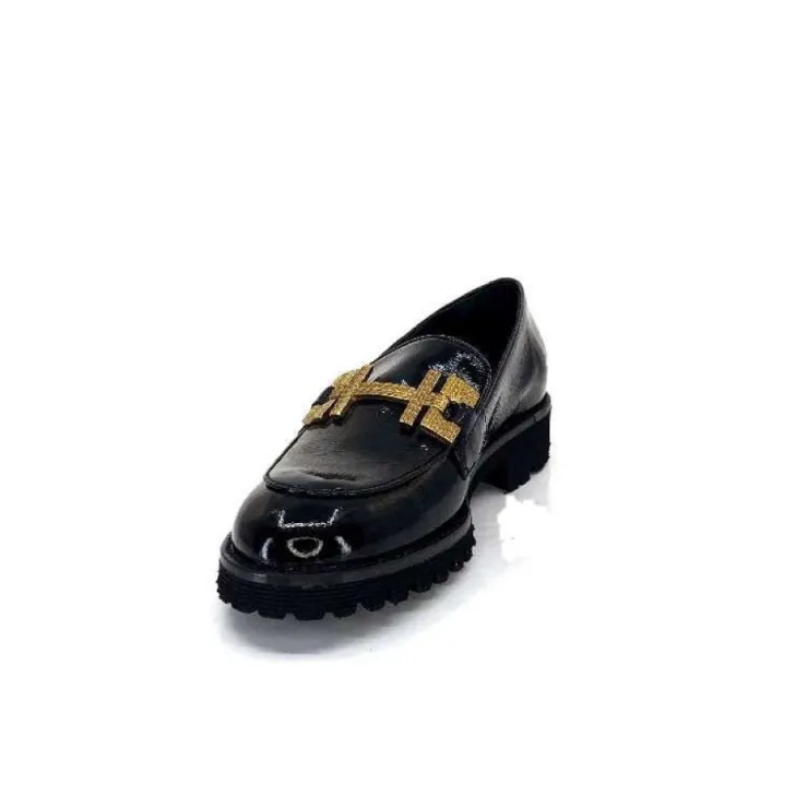 JHay 1155 Cuir Noir*Femme Mocassins