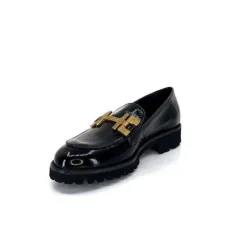 JHay 1155 Cuir Noir*Femme Mocassins