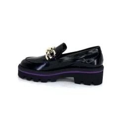 JHay 1126 Cuir Noir*Femme Mocassins