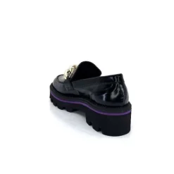 JHay 1126 Cuir Noir*Femme Mocassins