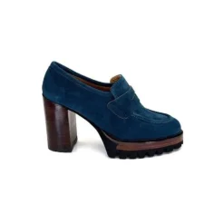 JHay 1425 Daim Vert Petrole*Femme Mocassins
