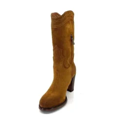 king 8212 Daim Camel*Femme Santiags