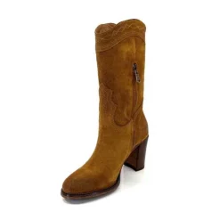 king 8212 Daim Camel*Femme Santiags