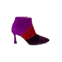 l'arianna Tr1672 Daim Prune Rouge Fushia*Femme Bottines