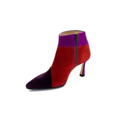 l'arianna Tr1672 Daim Prune Rouge Fushia*Femme Bottines