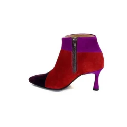l'arianna Tr1672 Daim Prune Rouge Fushia*Femme Bottines