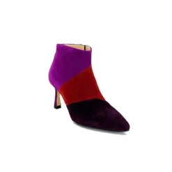 l'arianna Tr1672 Daim Prune Rouge Fushia*Femme Bottines