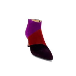l'arianna Tr1672 Daim Prune Rouge Fushia*Femme Bottines