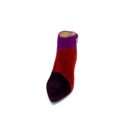 l'arianna Tr1672 Daim Prune Rouge Fushia*Femme Bottines