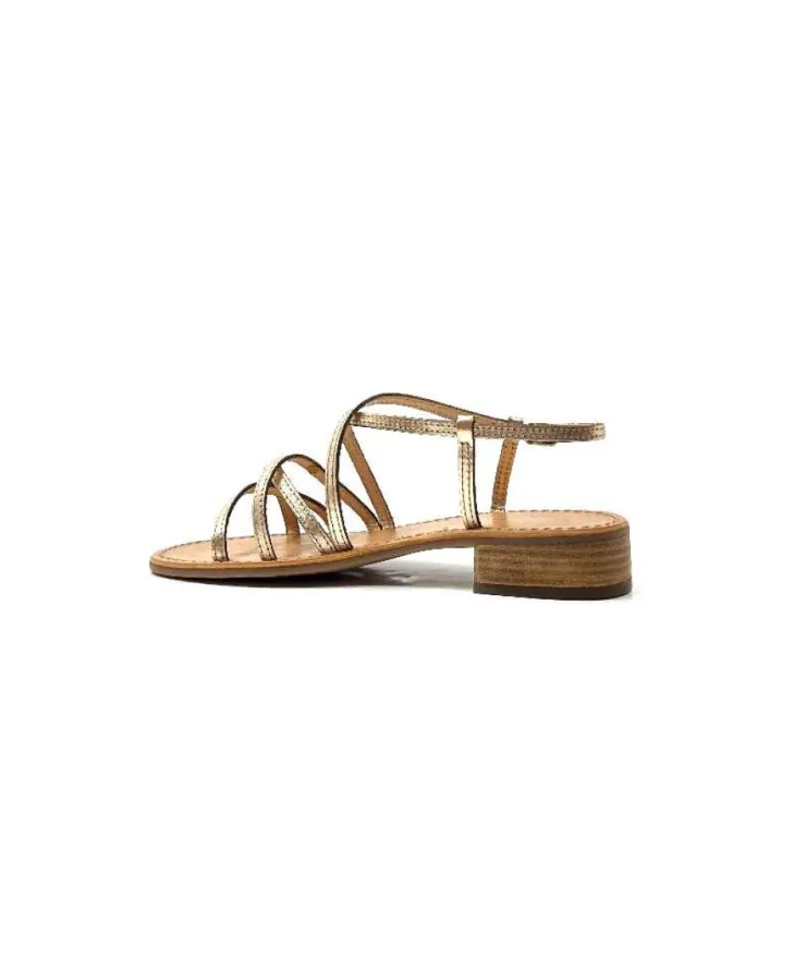 Les Tropéziennes par M.Belarbi Les Tropeziennes Harryna Cuir Or*Femme Sandales