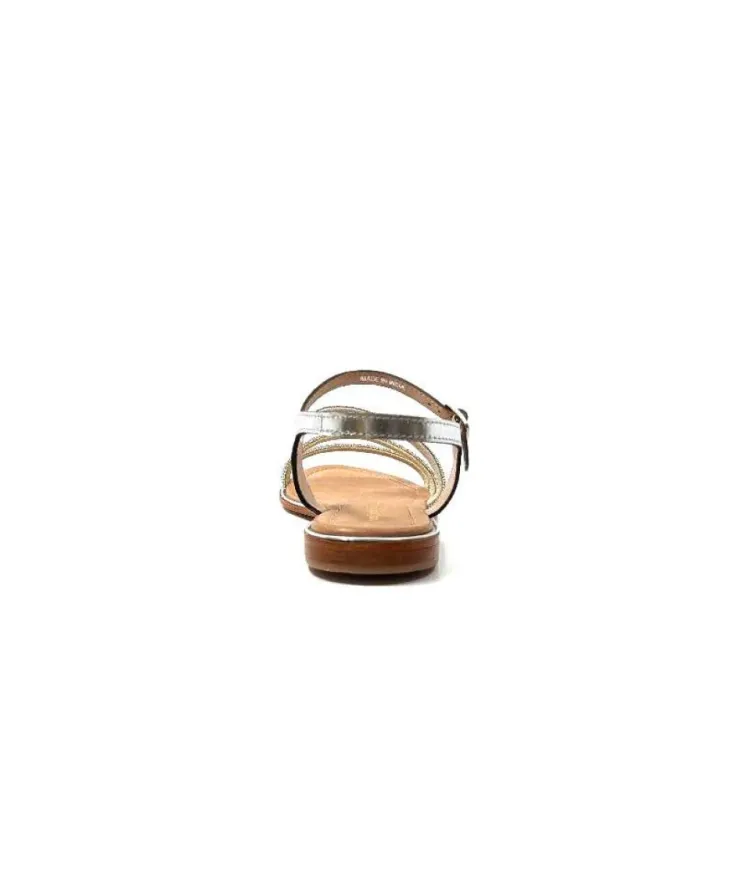 Les Tropéziennes par M.Belarbi Les Tropeziennes Hoctavy Cuir Strass Argent*Femme Sandales