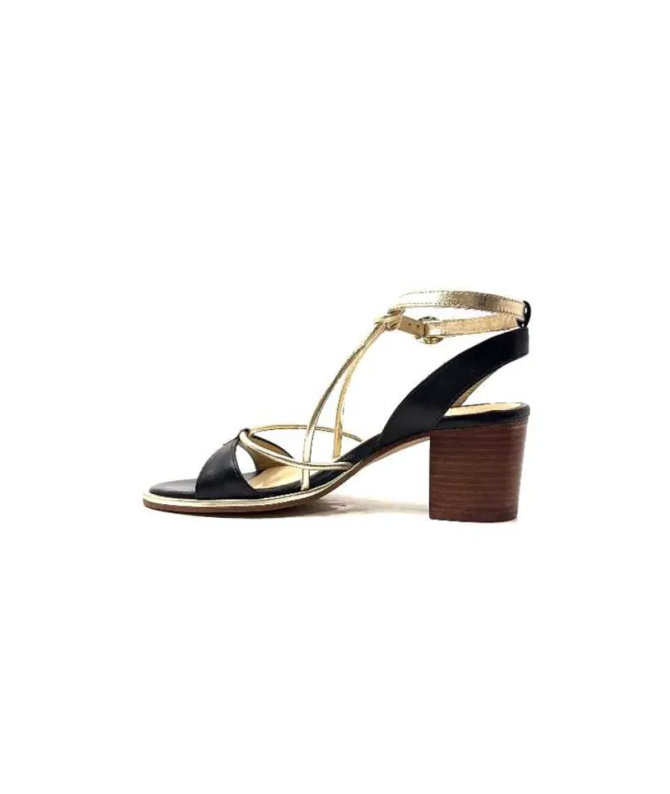 Les Tropéziennes par M.Belarbi Les Tropeziennes Lilon Cuir Noir & Or*Femme Sandales