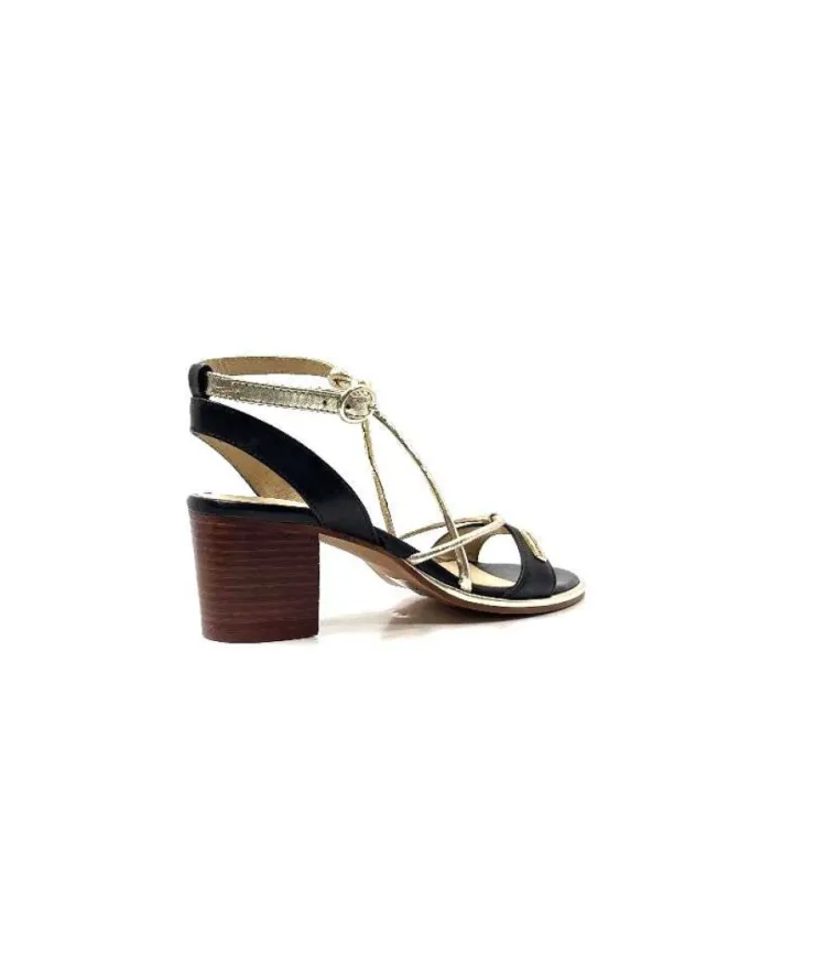 Les Tropéziennes par M.Belarbi Les Tropeziennes Lilon Cuir Noir & Or*Femme Sandales