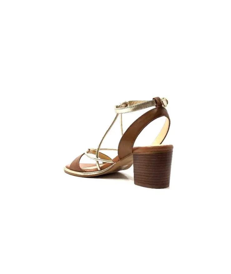 Les Tropéziennes par M.Belarbi Les Tropeziennes Lilon Cuir Marron & Or*Femme Sandales