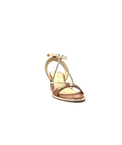Les Tropéziennes par M.Belarbi Les Tropeziennes Lilon Cuir Marron & Or*Femme Sandales