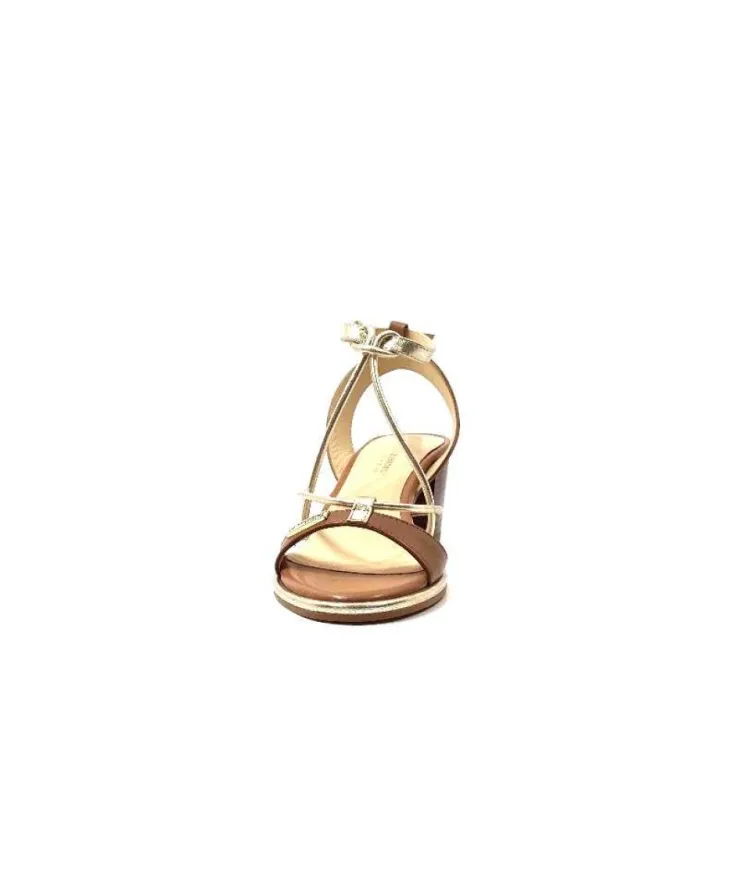 Les Tropéziennes par M.Belarbi Les Tropeziennes Lilon Cuir Marron & Or*Femme Sandales