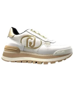 Liu.Jo Ba3121 Blanc & Or*Femme Baskets