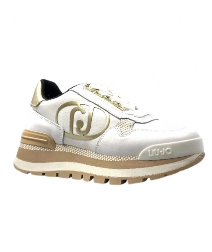 Liu.Jo Ba3121 Blanc & Or*Femme Baskets