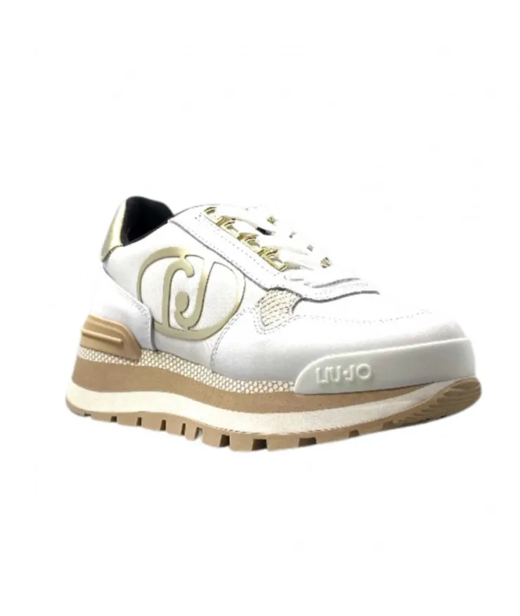 Liu.Jo Ba3121 Blanc & Or*Femme Baskets