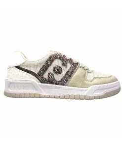 Liu.Jo Ba3093Tx306 Suede Textile Blanc Glitter*Femme Baskets